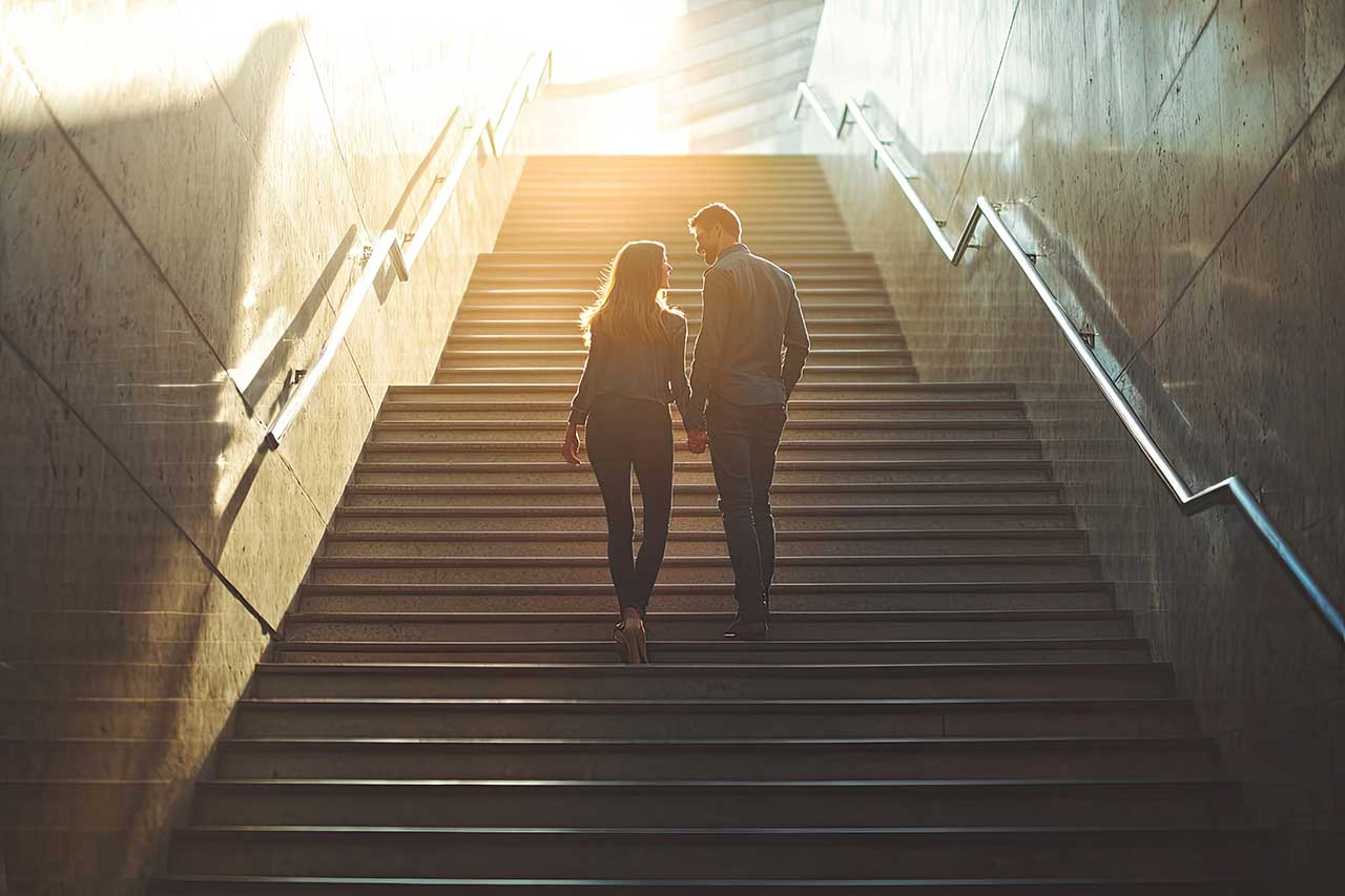 full-shot-couple-stairs